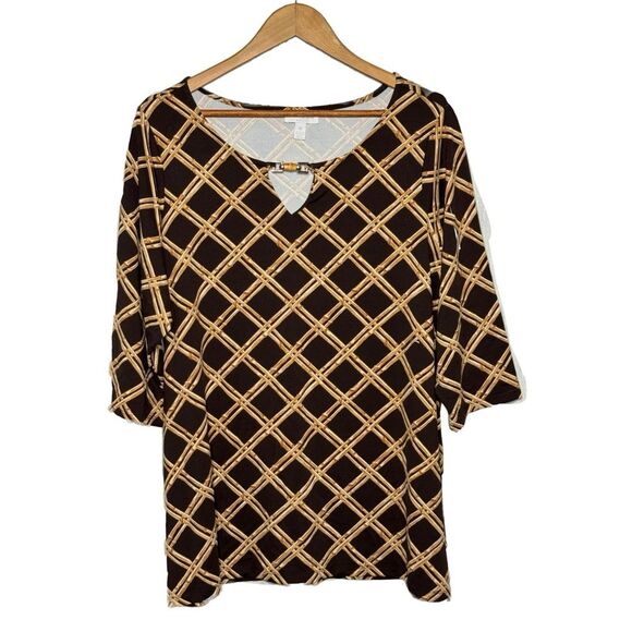 NWT Charter Club Woman Top, 2X, Quarter Sleeves - Picture 1 of 5